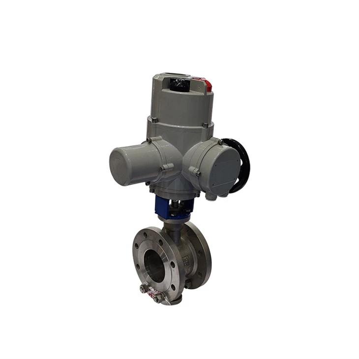 Manufacturer 4inch V Port Flange Ball Valve